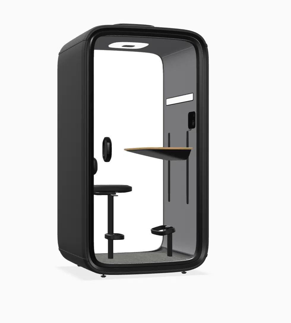 Framery One Essentials soundproof phone booth black front