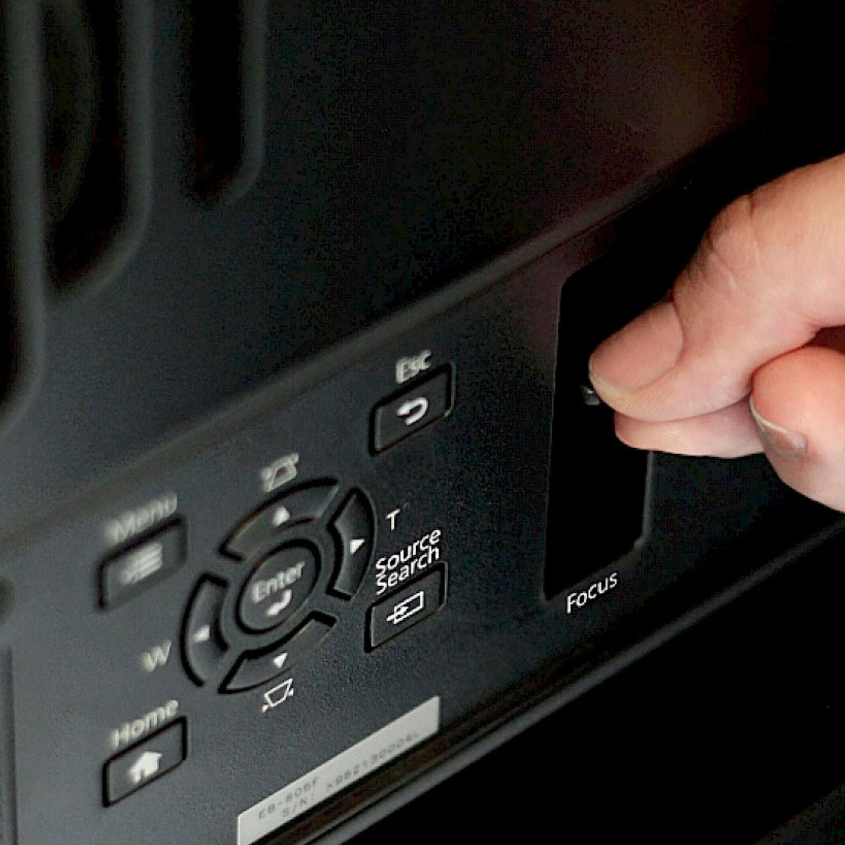 Artome M10 projector control panel and focus slider