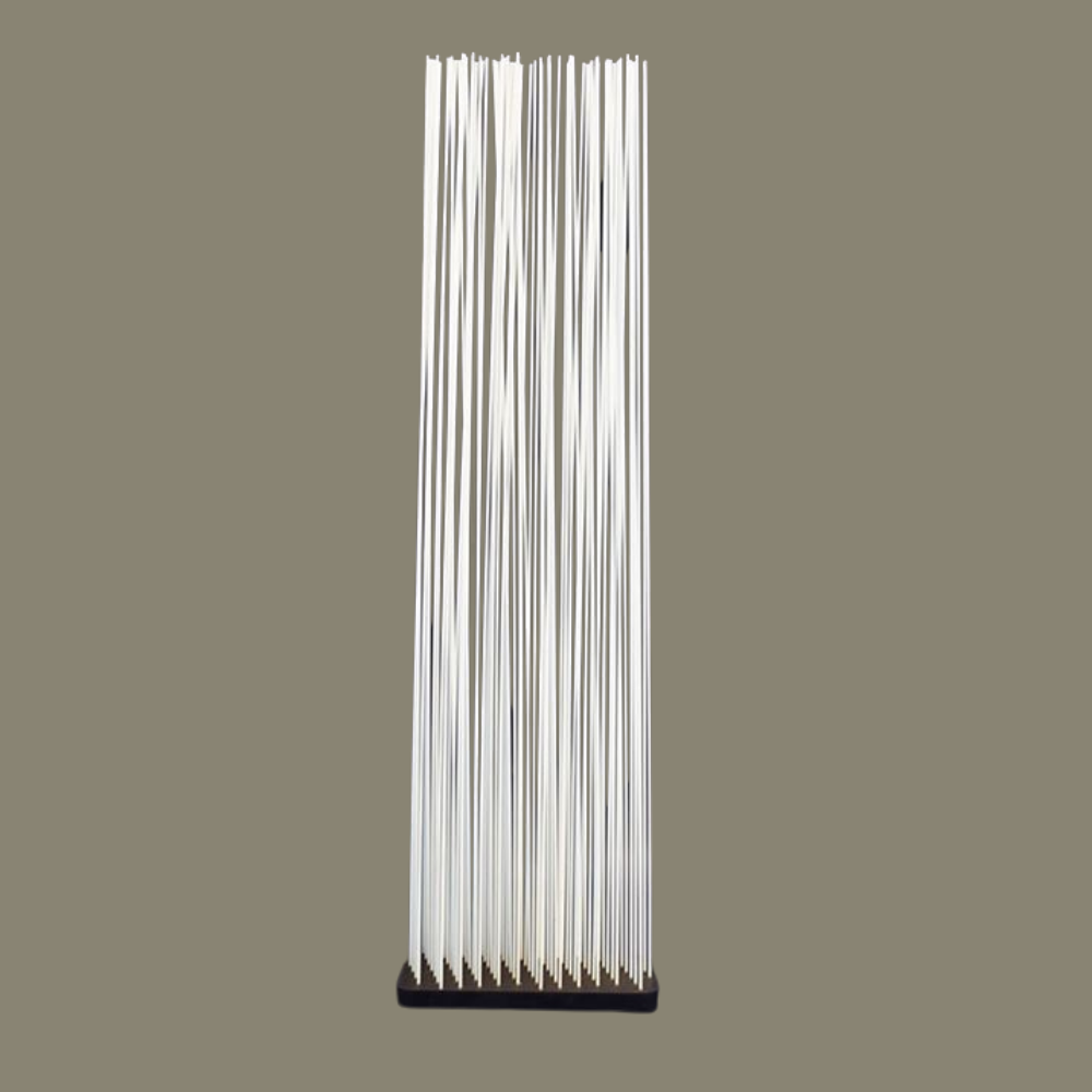 Extremis Sticks in white, a single divider on its black rubber base